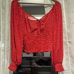Sienna Sky Red Blouse Elegant Top